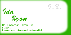 ida uzon business card